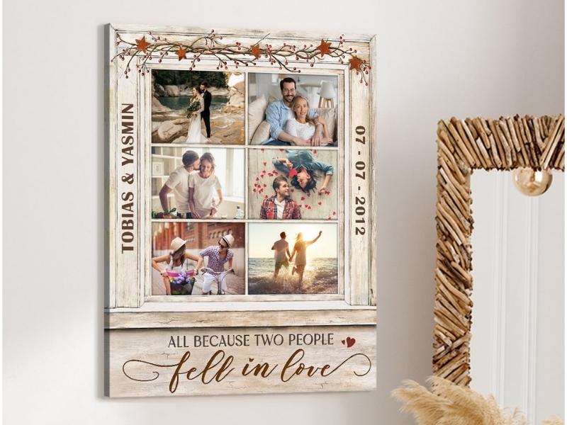 All Because Two Fell In Love - 49Th Wedding Anniversary Gift For Him From Oh Canvas