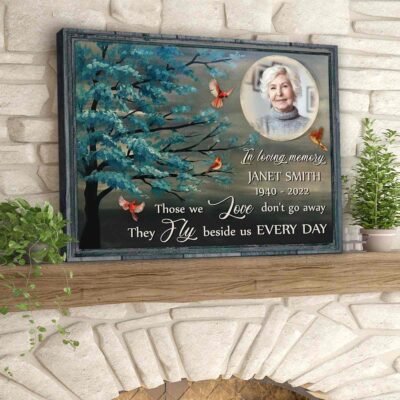 Memorial Frame Personalized Gift For Sympathy Wall Art Canvas Print