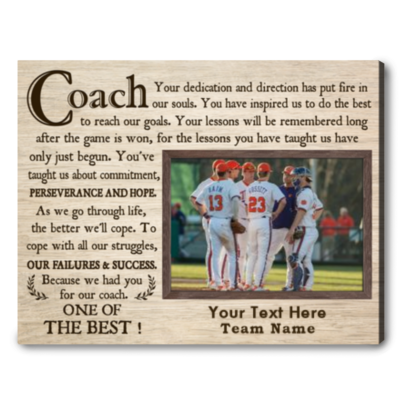 custom best coach gift coach appreciation custom coach picture canvas print 01