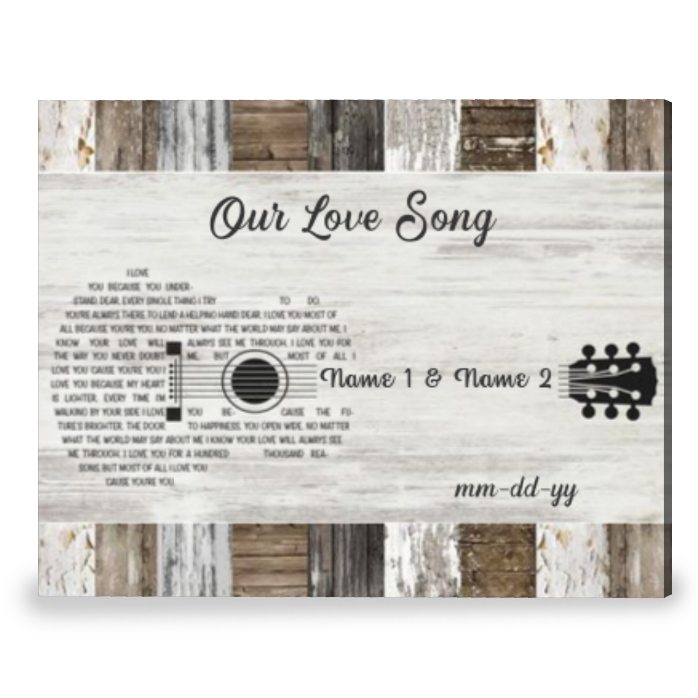 Unique Gift For Love Customized Lyrics Song Gift Music Wall Art - Oh Canvas