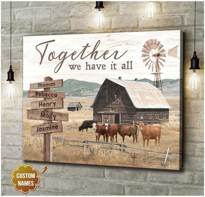 Family Name Canvas: Lovely Present For A Farmer