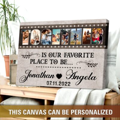 personalized wedding anniversary gift custom photo collage canvas print 03