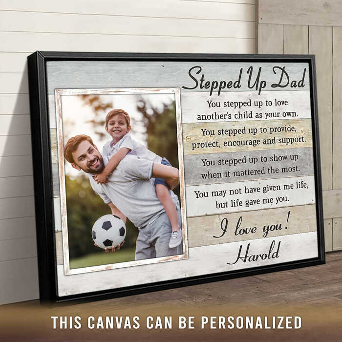 Stepdad Photo Canvas Print