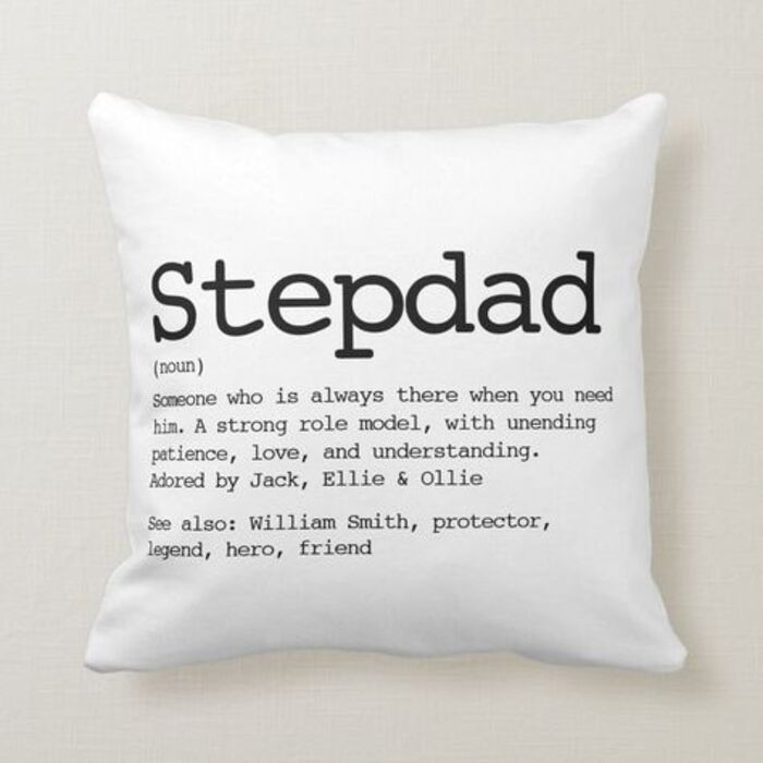 Stepdad pillow: personalized step dad gifts