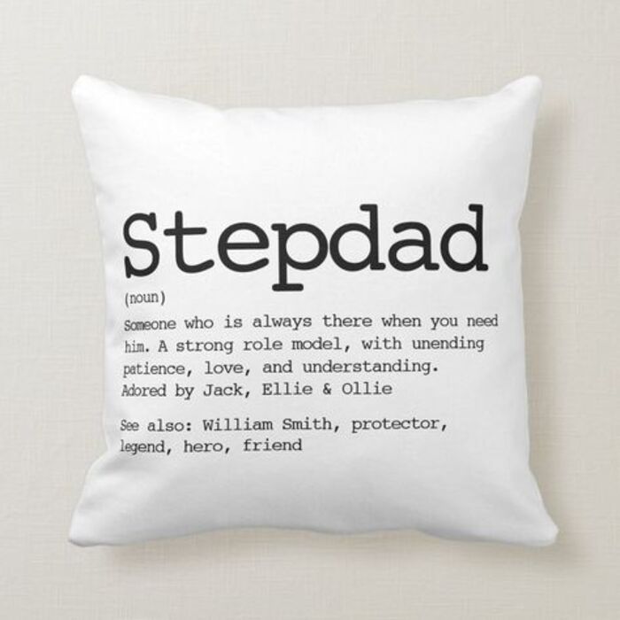 Stepdad Pillow: Personalized Step Dad Gifts