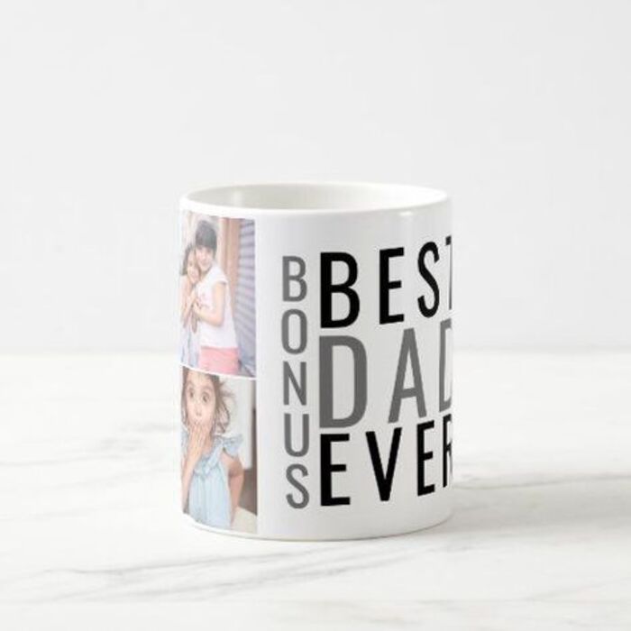 Stepfather photo mug: cute stepped-up dad gifts