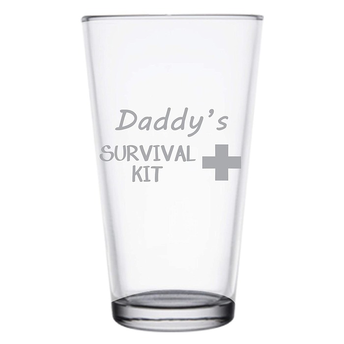 Expecting Dad Gifts - Daddy’s Survival Kit Pint Glass