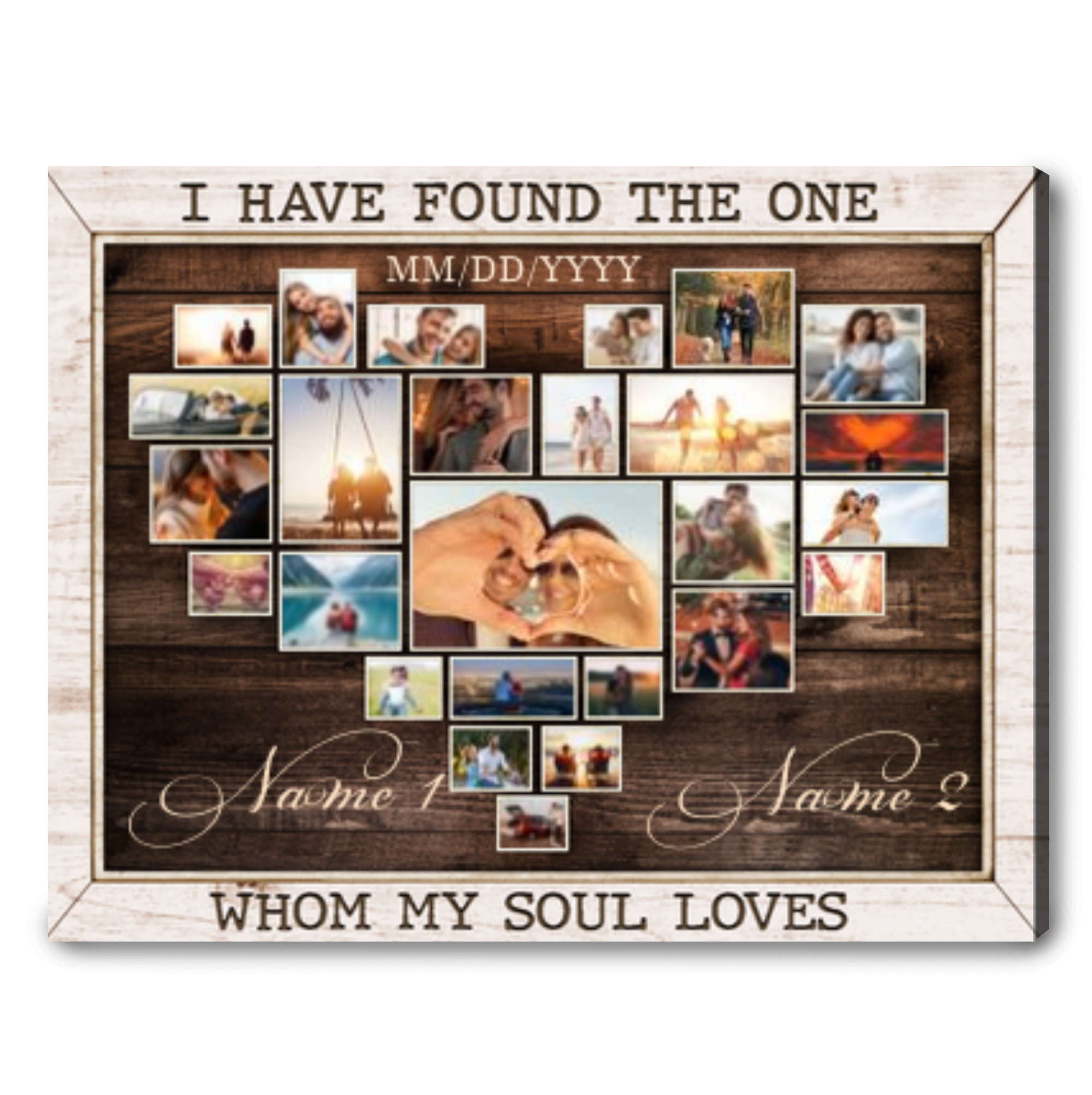 OH CANVAS Personalized Wedding Anniversary Canvas | I Have Found The One  Whom My Soul Love Custom Cavnas | Couples Gifts for Him and Her 