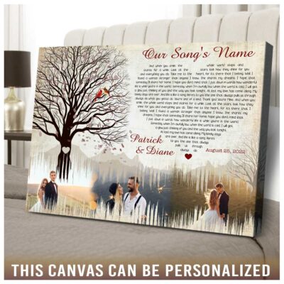 any song lyrics custom canvas personalized song lyrics wall art wedding anniversary gift for her 02