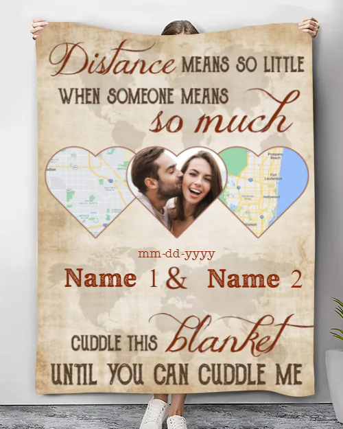 The Best Gifts For Her Custom Location Map Blanket Gift