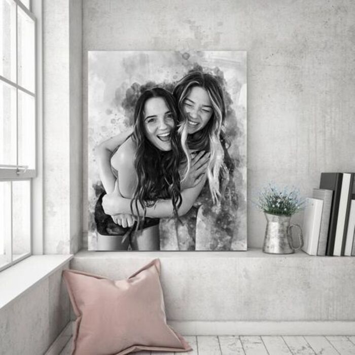 Best friend portrait for a sentimental gift