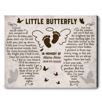 baby loss gift miscarriage keepsake angel baby gift baby memorial canvas wall art 01