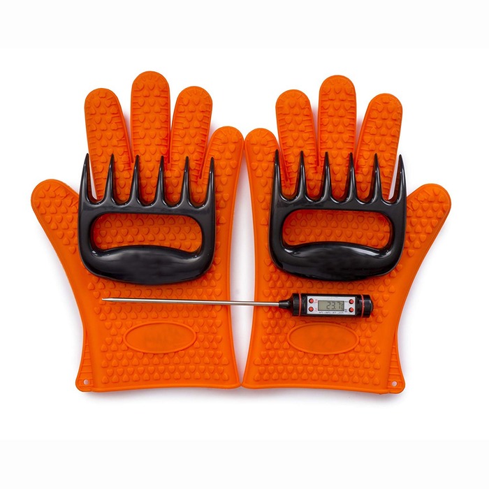 Bbq Gloves, Meat Claws, And Digital Bbq Thermometer