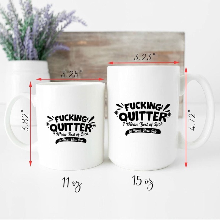 Funny retirement gifts - Coffee Cup - F***ing Quieter