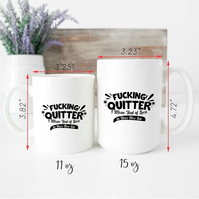 Funny Retirement Gifts - Coffee Cup - F***Ing Quieter