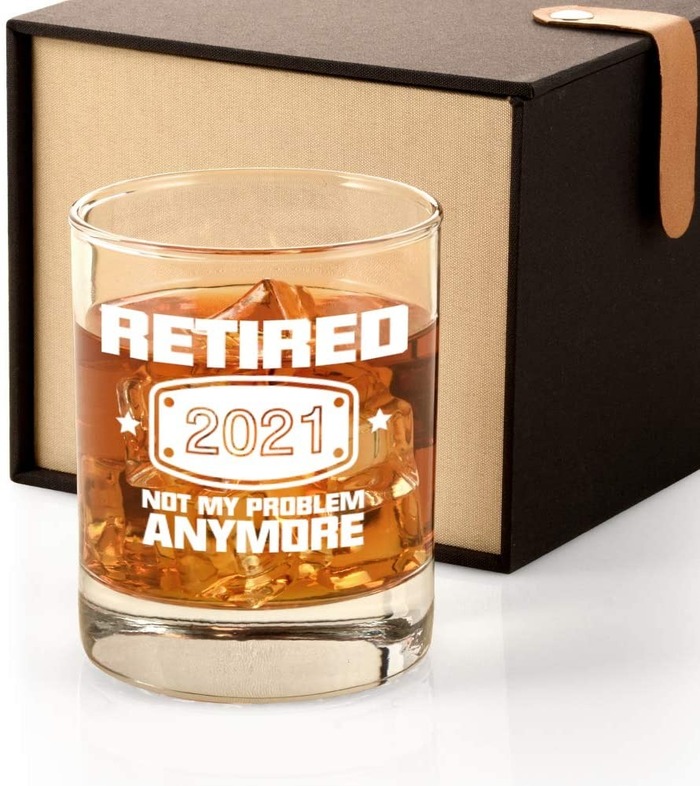 Funny retirement gifts - Not My Problem Anymore Beer Glass