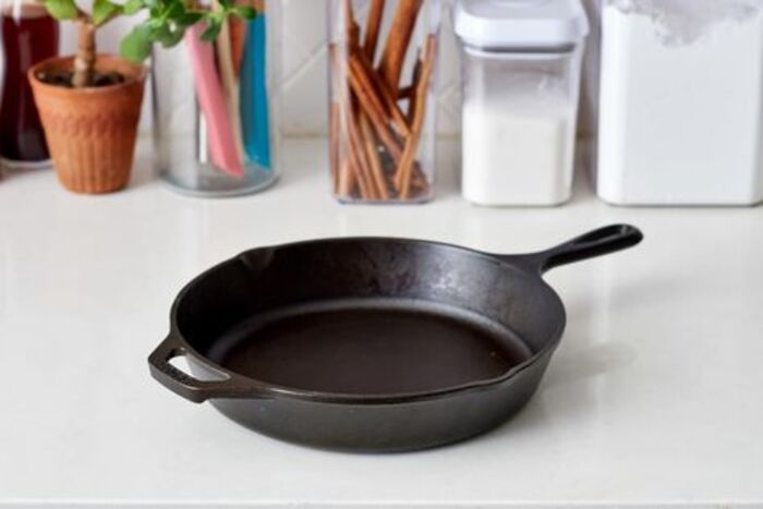 Cast iron skillet for child's engagement gift