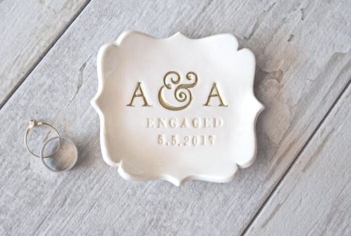 Custom Ring Dish: Engagement Gift For Son And Daughter-In-Law