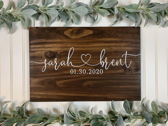 Decorative sign for a charming engagement gift