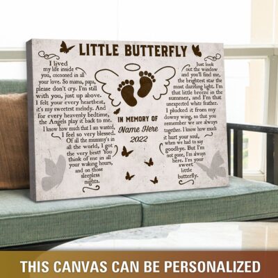 baby loss gift miscarriage keepsake angel baby gift baby memorial canvas wall art 04