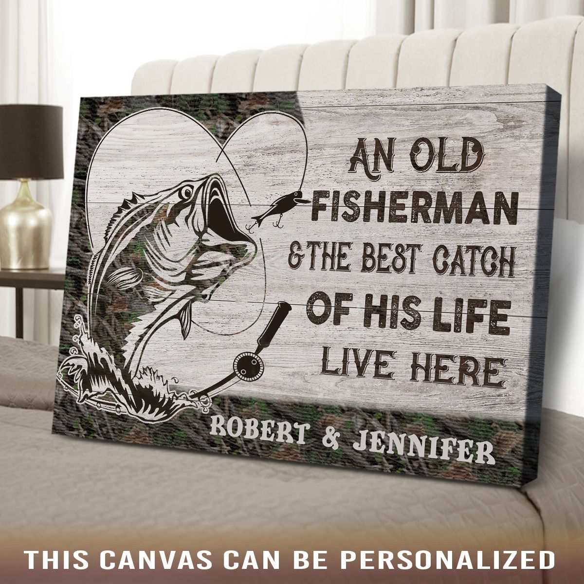 Unique Fishing Gift Fishing Couples Gift for Husband - Oh Canvas