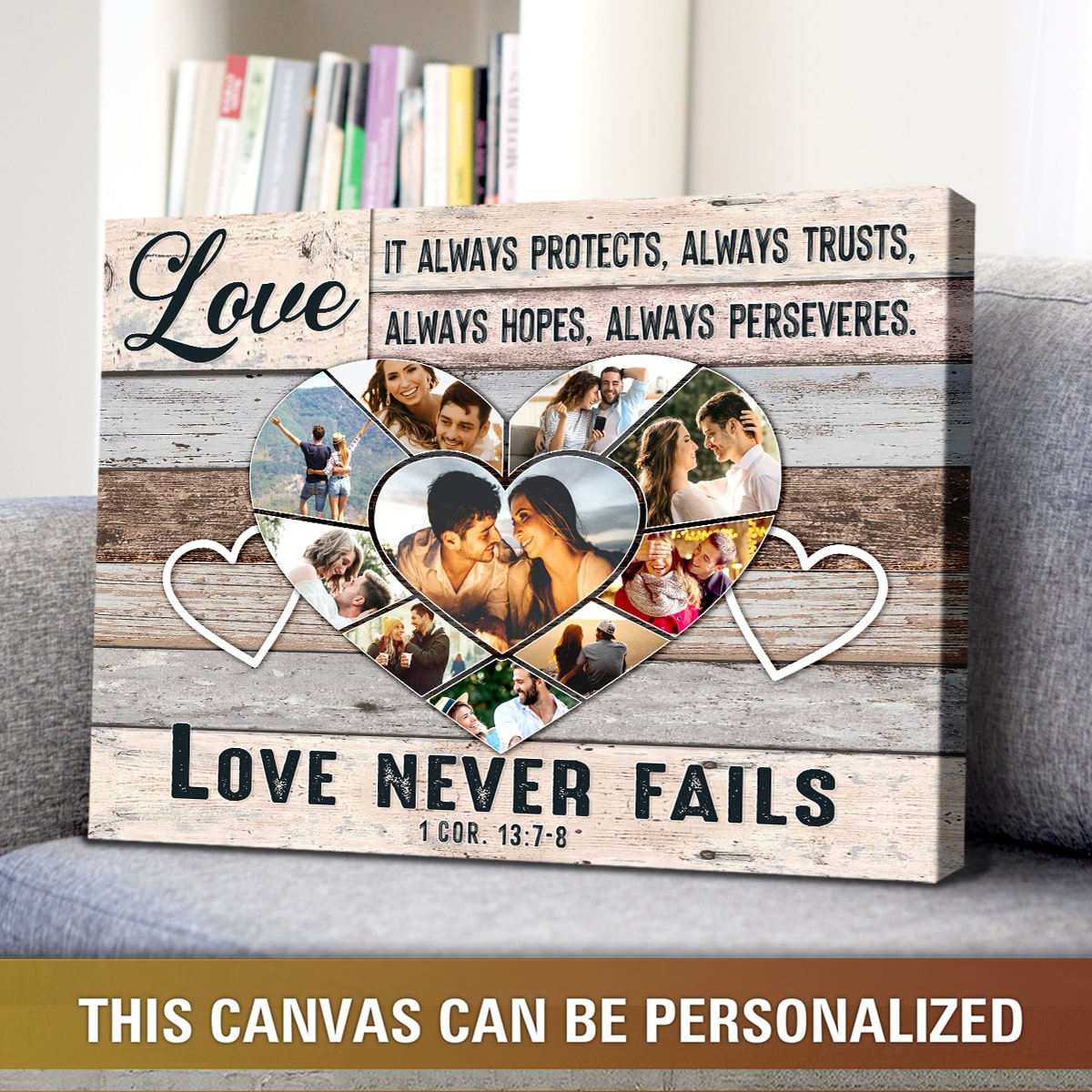 Personalize First Anniversary Gift for Husband, 1st Anniversary Collage, 1  Year Anniversary, Heart Photo Collage, Personalized Gift for Him 