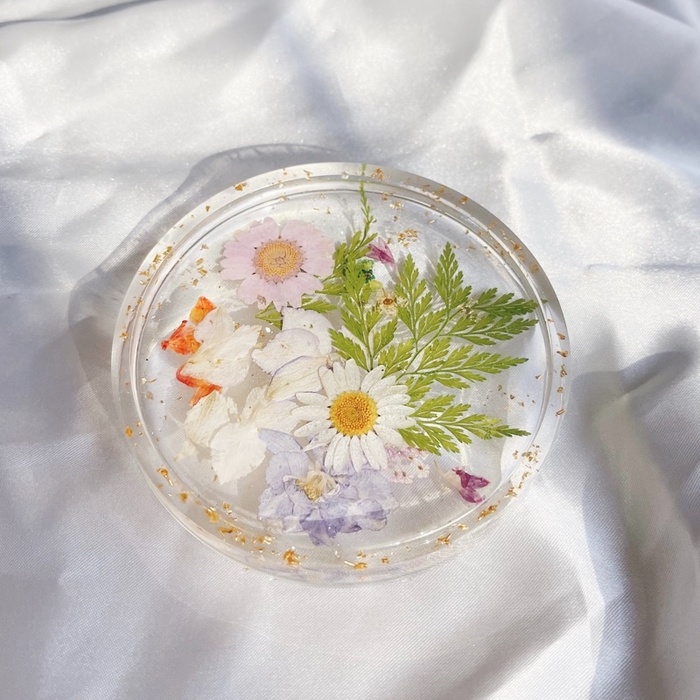 Floral Resin Jewelry Tray - gifts for anniversary for her