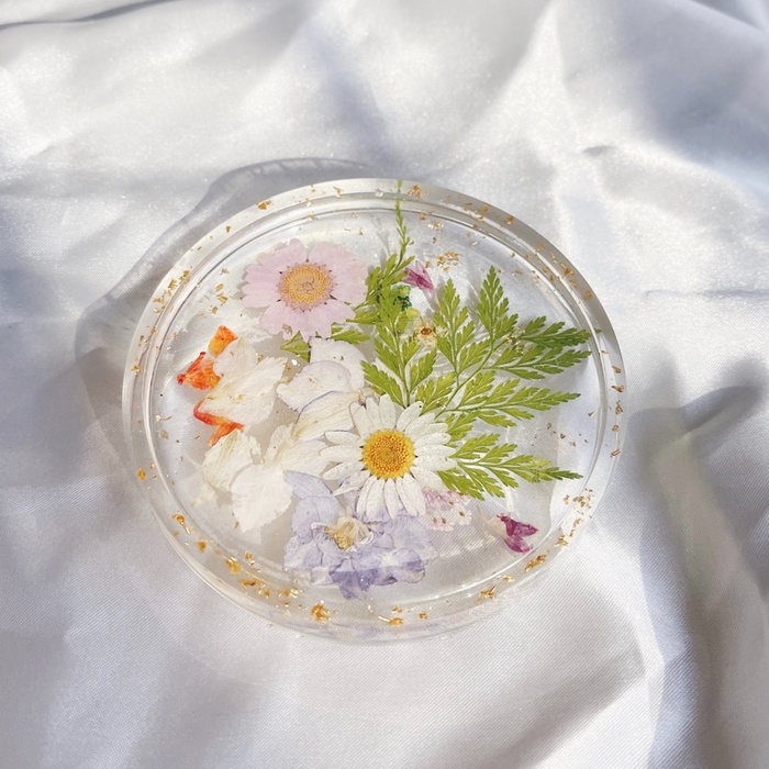 Floral Resin Jewelry Tray - Gifts For Anniversary For Her