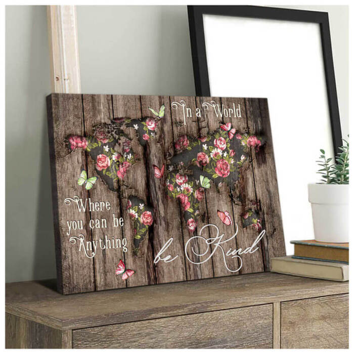 Floral Wall Home Decor Canvas Print - Anniversary Gifts For Girlfriend
