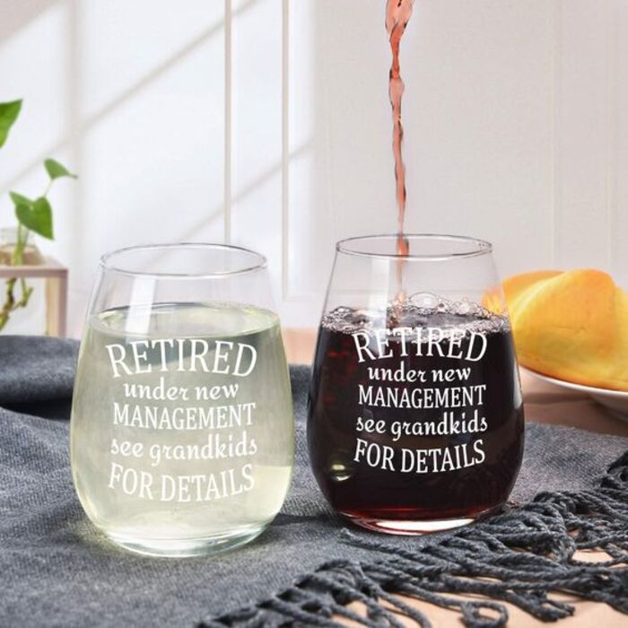 Retired Wine Glasses: Cool Principal Retirement Gift Ideas