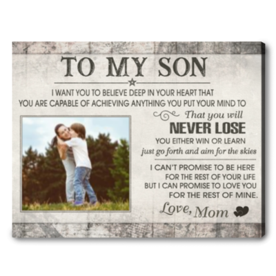 gift idea for son from mom custom canvas photo gift for son on birthday 01