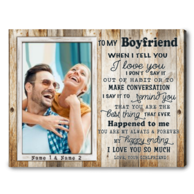 best gift ideas for boyfriend customized photo canvas wall art for boyfriend 01