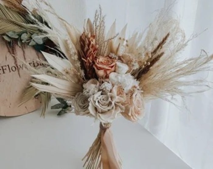 Dried Flower Bouquet For Engagement Gift