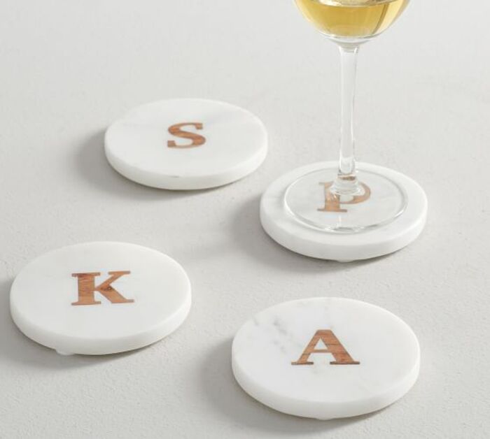 Personalized marble coaster for engagement hottest