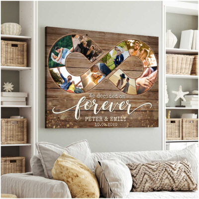 Meaningful Wedding Gift Infinity Symbol Personalized Photo Gift Canvas Print