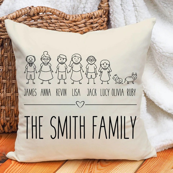 Custom throw pillows for grandparents