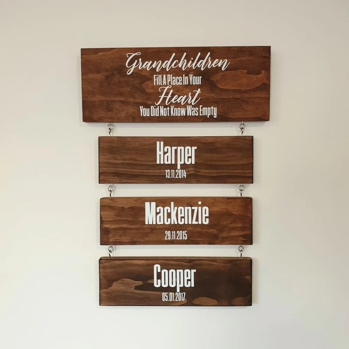 Personalized wooden signs for wedding gift