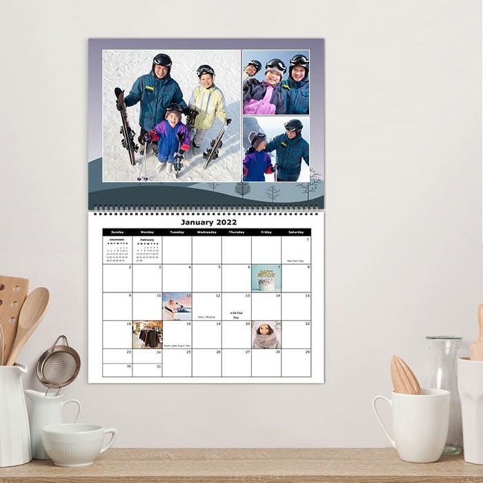 Custom photo calendar: unique gifts for grandparents at wedding
