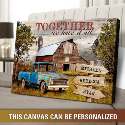 personalized farm truck wall art family gift ideas for new house 03