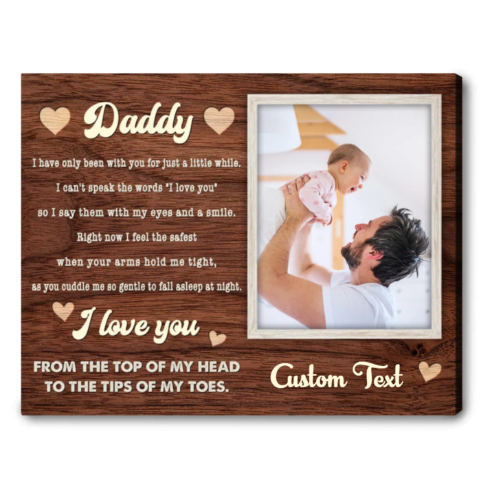 Best gifts for new dad - DAD Custom Photo Canvas
