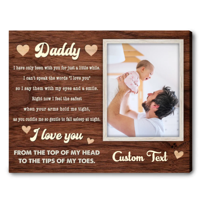 Best Gifts For New Dad - Dad Custom Photo Canvas