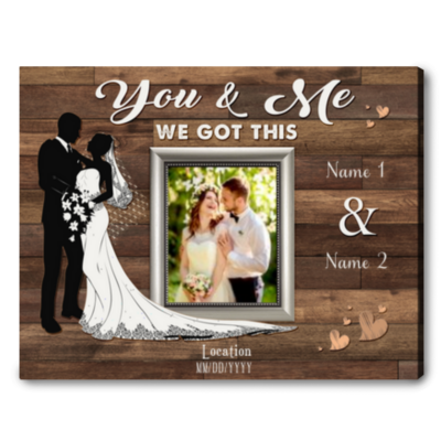 wedding gift ideas for newly married couple perrsonalized photo couple canvas print 01