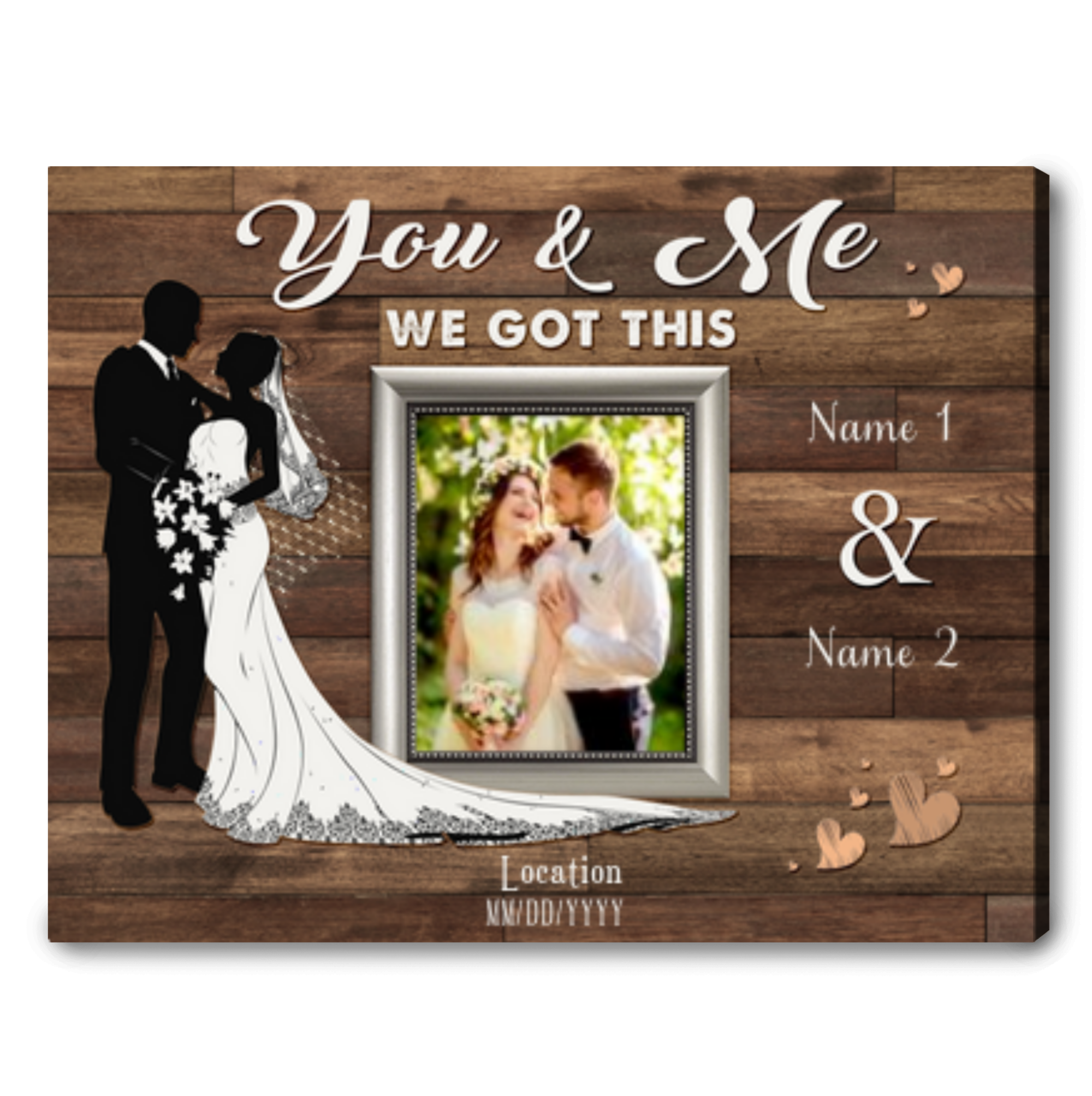Groom Gift For Bride On Wedding Day Personalized Gifts For Newlyweds - Oh  Canvas