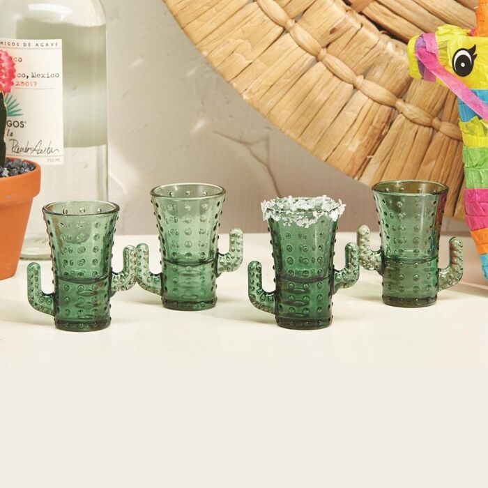 Cactus glasses for bride's bachelorette - funny bachelorette party gifts
