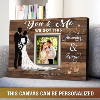 wedding gift ideas for newly married couple perrsonalized photo couple canvas print 04