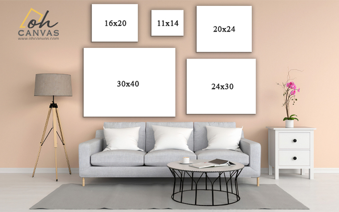 Size Chart of A Canvas Print