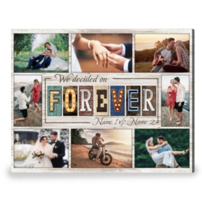 Personalized Couple Gift Unique Wedding Gift We Decided On Forever Canvas Print