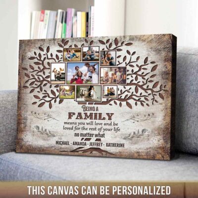 family tree custom photo and name canvas wall art 03