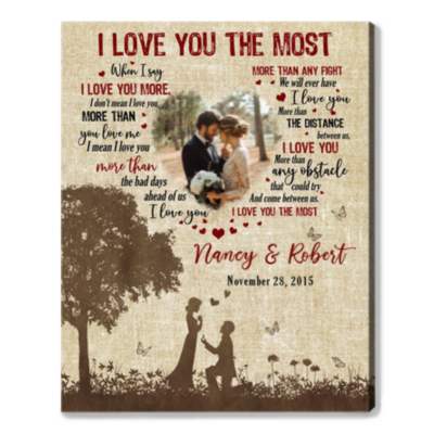 personalized gift for girlfriend print canvas