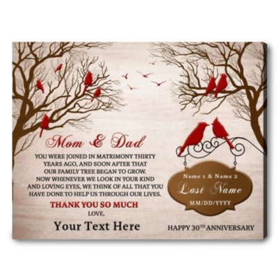 30th wedding anniversary gift for parents 30 years wedding anniversary gift 01